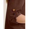 image:imageANRABESS Womens Summer 2 Piece Lounge Sets 34 Sleeve V Neck Top Wide Leg Palazzo Pants Set 2026 Beach Travel OutfitsBrown