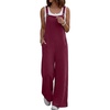 image:imageANRABESS Overalls for Women 2026 Summer Casual Loose One Piece Outfits Baggy Wide Leg Jumpers Lightweight Comfy RompersWine Red