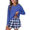 Navy Blue White Plaid