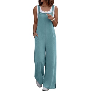 image:imageANRABESS Overalls for Women 2026 Summer Casual Loose One Piece Outfits Baggy Wide Leg Jumpers Lightweight Comfy RompersLake