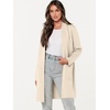 image:imageANRABESS Cardigan Sweater for Women Casual 2026 Fall Fashion Coat Long Sleeve Open Front Knit Coatigan OutwearBeige