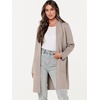 image:imageANRABESS Cardigan Sweater for Women Casual 2026 Fall Fashion Coat Long Sleeve Open Front Knit Coatigan OutwearLight Khaki
