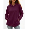 image:imageANRABESS Hoodies for Women Comfy Casual Loose SweatshirtFall Long Sleeve Fleece Pullover Tunic Tops for Work amp DailyDark Plum