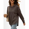 image:imageANRABESS Hoodies for Women Comfy Casual Loose SweatshirtFall Long Sleeve Fleece Pullover Tunic Tops for Work amp DailyDeep Brown