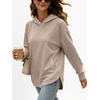 image:imageANRABESS Hoodies for Women Comfy Casual Loose SweatshirtFall Long Sleeve Fleece Pullover Tunic Tops for Work amp DailyGrey Beige