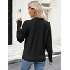 image:imageANRABESS Lightweight Sweaters for Women Long Sleeve V Neck Shirts Business Casual Work Blouses 2026 Fall Knit Pullover TopsBlack
