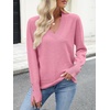 image:imageANRABESS Lightweight Sweaters for Women Long Sleeve V Neck Shirts Business Casual Work Blouses 2026 Fall Knit Pullover TopsCoral Pink