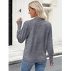 image:imageANRABESS Lightweight Sweaters for Women Long Sleeve V Neck Shirts Business Casual Work Blouses 2026 Fall Knit Pullover TopsDark Grey