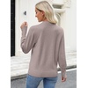 image:imageANRABESS Lightweight Sweaters for Women Long Sleeve V Neck Shirts Business Casual Work Blouses 2026 Fall Knit Pullover TopsGrey Khaki