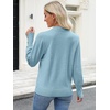 image:imageANRABESS Lightweight Sweaters for Women Long Sleeve V Neck Shirts Business Casual Work Blouses 2026 Fall Knit Pullover TopsLight Blue