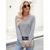 image:imageANRABESS Lightweight Sweaters for Women Long Sleeve V Neck Shirts Business Casual Work Blouses 2026 Fall Knit Pullover TopsLight Gray