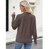 image:imageANRABESS Lightweight Sweaters for Women Long Sleeve V Neck Shirts Business Casual Work Blouses 2026 Fall Knit Pullover TopsTaupe