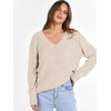 image:imageANRABESS Long Sleeve Shirts for Women V Neck Casual Fall Tops Loose Fit Lightweight Sweaters Tunic Fashion 2026 ClothesBeige