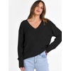 image:imageANRABESS Long Sleeve Shirts for Women V Neck Casual Fall Tops Loose Fit Lightweight Sweaters Tunic Fashion 2026 ClothesBlack