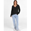 image:imageANRABESS Long Sleeve Shirts for Women V Neck Casual Fall Tops Loose Fit Lightweight Sweaters Tunic Fashion 2026 ClothesBlack
