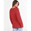 image:imageANRABESS Long Sleeve Shirts for Women V Neck Casual Fall Tops Loose Fit Lightweight Sweaters Tunic Fashion 2026 ClothesBright Red