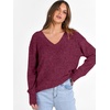 image:imageANRABESS Long Sleeve Shirts for Women V Neck Casual Fall Tops Loose Fit Lightweight Sweaters Tunic Fashion 2026 ClothesBurgundy