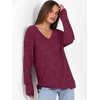 image:imageANRABESS Long Sleeve Shirts for Women V Neck Casual Fall Tops Loose Fit Lightweight Sweaters Tunic Fashion 2026 ClothesBurgundy