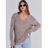 image:imageANRABESS Long Sleeve Shirts for Women V Neck Casual Fall Tops Loose Fit Lightweight Sweaters Tunic Fashion 2026 ClothesCoffee