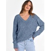 image:imageANRABESS Long Sleeve Shirts for Women V Neck Casual Fall Tops Loose Fit Lightweight Sweaters Tunic Fashion 2026 ClothesDark Blue