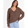 image:imageANRABESS Long Sleeve Shirts for Women V Neck Casual Fall Tops Loose Fit Lightweight Sweaters Tunic Fashion 2026 ClothesDark Brown