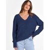 image:imageANRABESS Long Sleeve Shirts for Women V Neck Casual Fall Tops Loose Fit Lightweight Sweaters Tunic Fashion 2026 ClothesDeep Blue