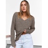 image:imageANRABESS Long Sleeve Shirts for Women V Neck Casual Fall Tops Loose Fit Lightweight Sweaters Tunic Fashion 2026 ClothesDeep Coffee