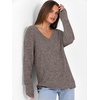 image:imageANRABESS Long Sleeve Shirts for Women V Neck Casual Fall Tops Loose Fit Lightweight Sweaters Tunic Fashion 2026 ClothesDeep Coffee