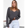 image:imageANRABESS Long Sleeve Shirts for Women V Neck Casual Fall Tops Loose Fit Lightweight Sweaters Tunic Fashion 2026 ClothesDeep Grey