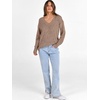 image:imageANRABESS Long Sleeve Shirts for Women V Neck Casual Fall Tops Loose Fit Lightweight Sweaters Tunic Fashion 2026 ClothesDeep Khaki