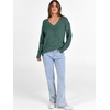image:imageANRABESS Long Sleeve Shirts for Women V Neck Casual Fall Tops Loose Fit Lightweight Sweaters Tunic Fashion 2026 ClothesGreen