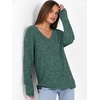 image:imageANRABESS Long Sleeve Shirts for Women V Neck Casual Fall Tops Loose Fit Lightweight Sweaters Tunic Fashion 2026 ClothesGreen