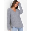 image:imageANRABESS Long Sleeve Shirts for Women V Neck Casual Fall Tops Loose Fit Lightweight Sweaters Tunic Fashion 2026 ClothesGrey