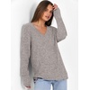image:imageANRABESS Long Sleeve Shirts for Women V Neck Casual Fall Tops Loose Fit Lightweight Sweaters Tunic Fashion 2026 ClothesGrey Begie