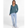 image:imageANRABESS Long Sleeve Shirts for Women V Neck Casual Fall Tops Loose Fit Lightweight Sweaters Tunic Fashion 2026 ClothesLake Blue