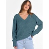 image:imageANRABESS Long Sleeve Shirts for Women V Neck Casual Fall Tops Loose Fit Lightweight Sweaters Tunic Fashion 2026 ClothesLake Blue