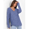 image:imageANRABESS Long Sleeve Shirts for Women V Neck Casual Fall Tops Loose Fit Lightweight Sweaters Tunic Fashion 2026 ClothesNavy Blue