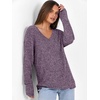 image:imageANRABESS Long Sleeve Shirts for Women V Neck Casual Fall Tops Loose Fit Lightweight Sweaters Tunic Fashion 2026 ClothesPurple