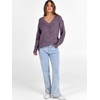 image:imageANRABESS Long Sleeve Shirts for Women V Neck Casual Fall Tops Loose Fit Lightweight Sweaters Tunic Fashion 2026 ClothesPurple
