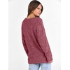image:imageANRABESS Long Sleeve Shirts for Women V Neck Casual Fall Tops Loose Fit Lightweight Sweaters Tunic Fashion 2026 ClothesRed