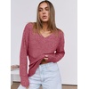 image:imageANRABESS Long Sleeve Shirts for Women V Neck Casual Fall Tops Loose Fit Lightweight Sweaters Tunic Fashion 2026 ClothesRed