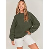 image:imageANRABESS Oversized Sweatshirt for Women Crewneck Y2K Hoodies Fleece Casual Comfy Pullover Top Fall Outfits Clothes 2026Army Green