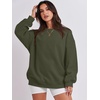 image:imageANRABESS Oversized Sweatshirt for Women Crewneck Y2K Hoodies Fleece Casual Comfy Pullover Top Fall Outfits Clothes 2026Army Green