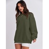 image:imageANRABESS Oversized Sweatshirt for Women Crewneck Y2K Hoodies Fleece Casual Comfy Pullover Top Fall Outfits Clothes 2026Army Green