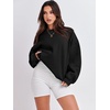 image:imageANRABESS Oversized Sweatshirt for Women Crewneck Y2K Hoodies Fleece Casual Comfy Pullover Top Fall Outfits Clothes 2026Black