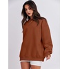 image:imageANRABESS Oversized Sweatshirt for Women Crewneck Y2K Hoodies Fleece Casual Comfy Pullover Top Fall Outfits Clothes 2026Caramel