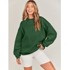 image:imageANRABESS Oversized Sweatshirt for Women Crewneck Y2K Hoodies Fleece Casual Comfy Pullover Top Fall Outfits Clothes 2026Deep Green