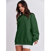 image:imageANRABESS Oversized Sweatshirt for Women Crewneck Y2K Hoodies Fleece Casual Comfy Pullover Top Fall Outfits Clothes 2026Deep Green
