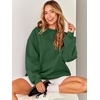 image:imageANRABESS Oversized Sweatshirt for Women Crewneck Y2K Hoodies Fleece Casual Comfy Pullover Top Fall Outfits Clothes 2026Deep Green