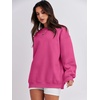 image:imageANRABESS Oversized Sweatshirt for Women Crewneck Y2K Hoodies Fleece Casual Comfy Pullover Top Fall Outfits Clothes 2026Hot Pink